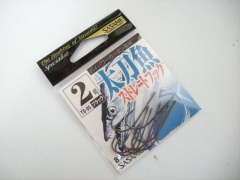 【SASAME】太刀魚　ストレートフック　ブラック　2号