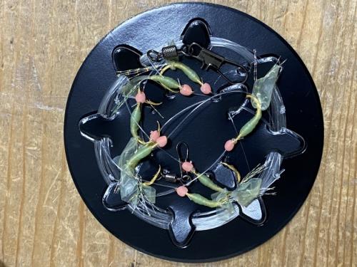 遠征五目ムロアジサビキ幹6号ハリス5号8本スキンばけ