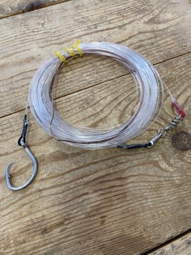 クロマグロ泳がせ仕掛けナイロン80号20m先端マンユウ80号