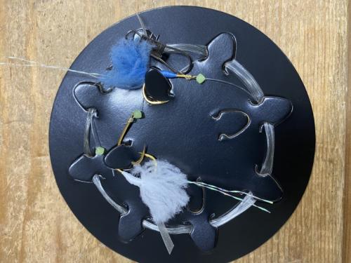 シマアジ仕掛け4号/2.2mマダイ針ウィリー使用小型シマアジなどにサンラインブラックストリーム使用