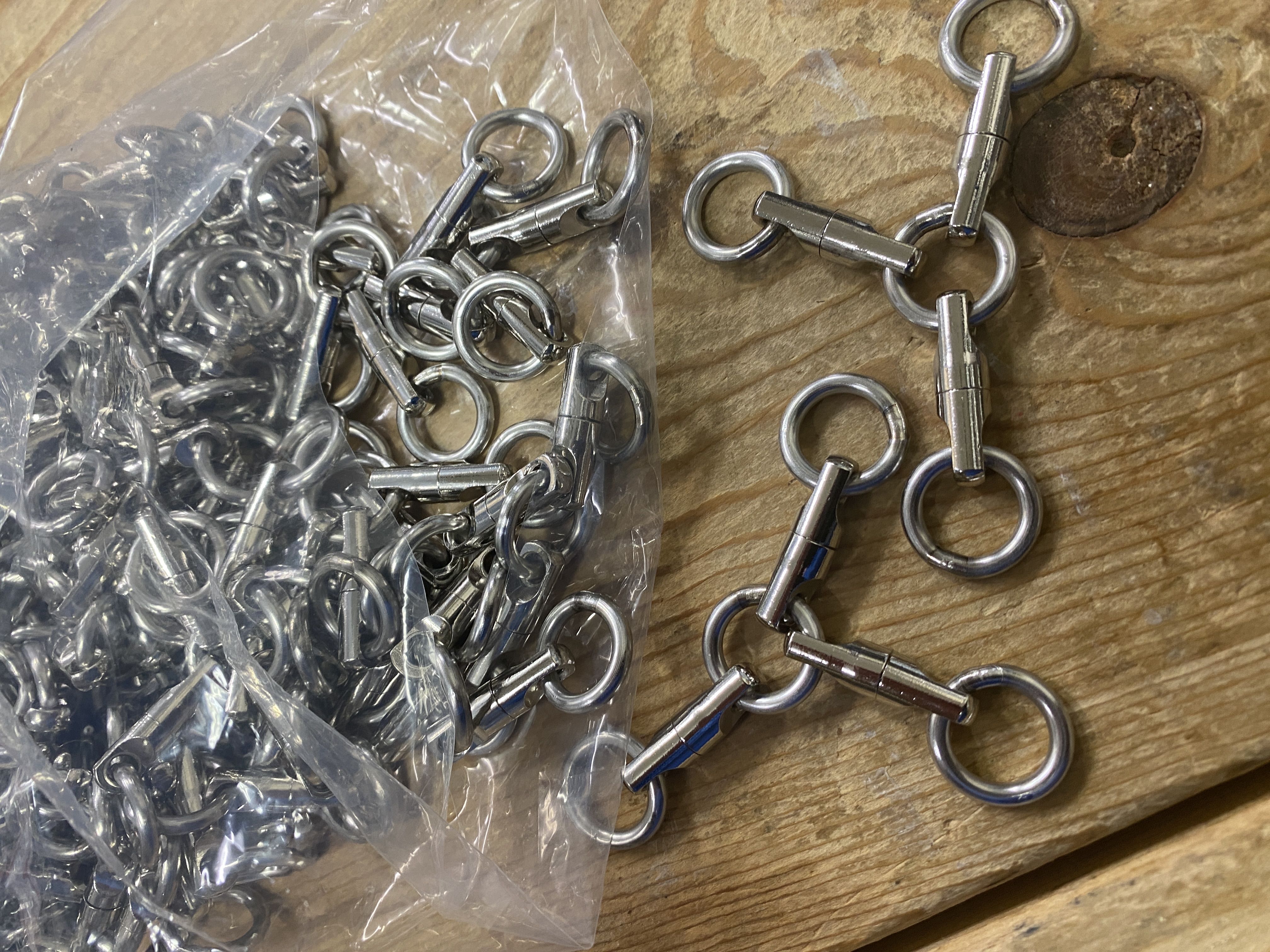 パワービンチョウ三叉サルカン極太リング2個入り