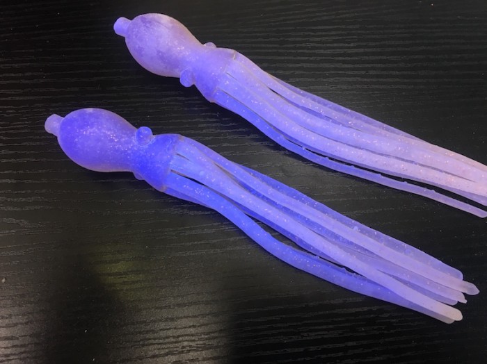 (ニッコー)スーパータコベイト8インチ、フロート(シュリンプエキス入り)特殊ブルーケイムラ深海のベニ