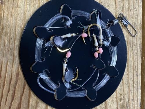 遠征五目仕掛け8号3mスキン巻き13号4本枝スウレタン補強アオダイ、ウメイロ