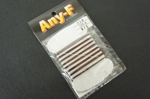 ガス糸100m茶x白