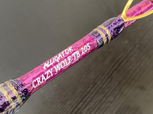 西伊豆とび島丸監修シマアジ専用アリゲータークレイジーウルフTB205(紫アルマイト仕様)オーダー品