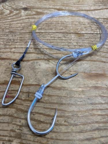 アカイカ泳がせカンパチ狙い仕掛け50号/3mA`jack11/0