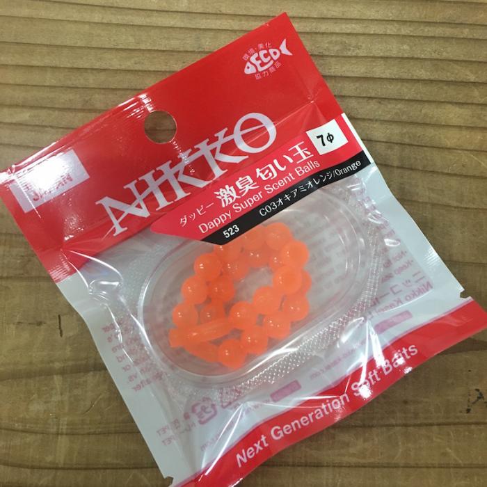 NIKKO KASEI(ニッコー化成) ダッピ 激臭匂い玉 7φオキアミオレン、フロートタイプ