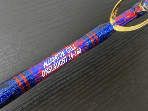 アリゲーターギルオンスロート14-160　大物泳がせスタンディングロッド(青プルトス)