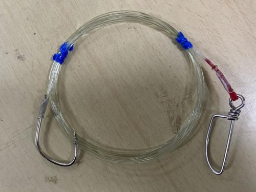 超軽量針仕様!チビムロカンパチ泳がせ仕掛け30号/2mフリーノット大アジ22号