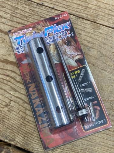 魚の締め具とアイスピック兼用ツインピック