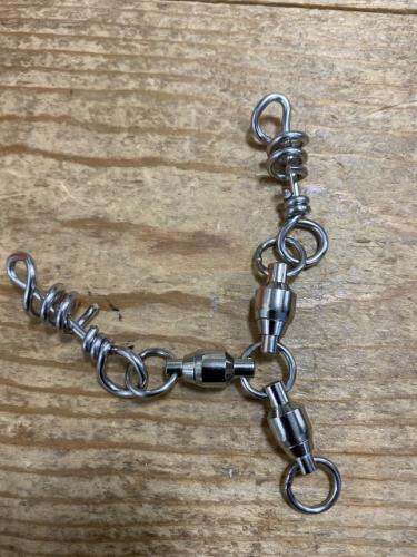 ダブルコークスクリューサルカン2個泳がせ釣り用親子サルカン