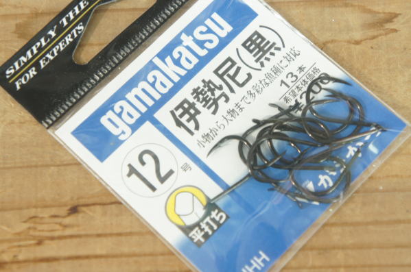 がまかつ伊勢尼12号黒　ヒラメにオススメです!