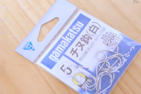 がまかつチヌ鈎ハリ5号白