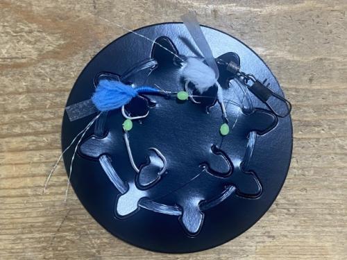 シマアジ仕掛けハリス6号2.2mウィリーバケ3本ブラックストリーム使用