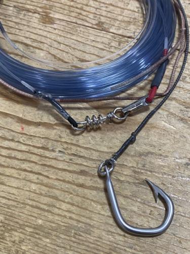 フカセ大型クロマグロ仕掛けナイロン100号20m先糸マンユ80号ザイロン仕様