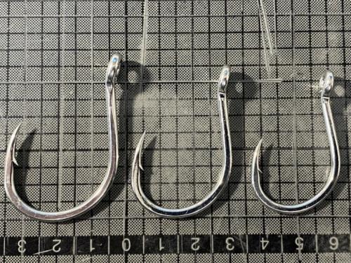 南方延縄結びにおすすめ!アップアイフック大物泳がせカンパチ、ヒラマサ用22号〜28号